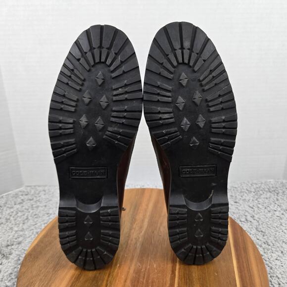 Cole Haan Mens 11M Country Brown Leather Two Tone Tasseled Lug Sole Daily Loafer - Picture 8 of 13